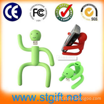 Customize 128MB-32GB Cartoon Phone Bracket USB Key